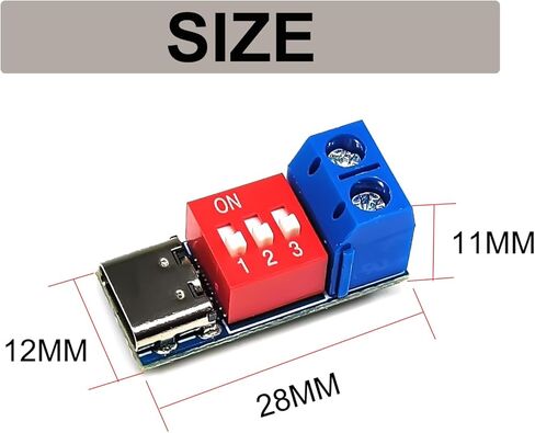 5PCS USB-C PD Trigger Board Module 100W, PD/QC Decoy Fast Charge Power Delivery Trigger Adapter, USB Type-C to 5V/9V/12V/15V/20V Voltage Converter for Charger and Power Testing-Blue in Saudi Arabia