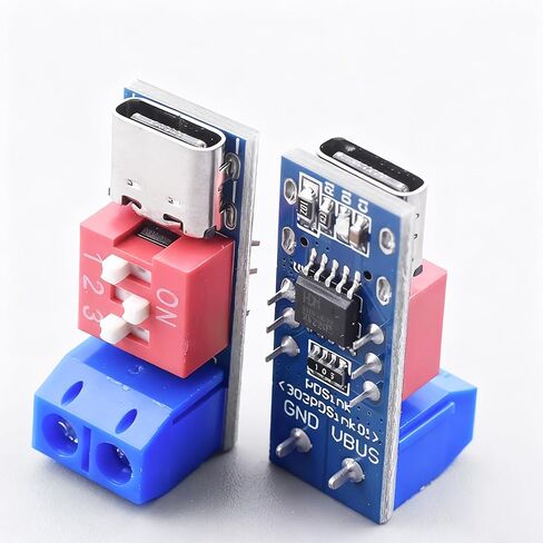 5PCS USB-C PD Trigger Board Module 100W, PD/QC Decoy Fast Charge Power Delivery Trigger Adapter, USB Type-C to 5V/9V/12V/15V/20V Voltage Converter for Charger and Power Testing-Blue in Saudi Arabia