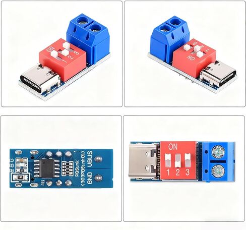 5PCS USB-C PD Trigger Board Module 100W, PD/QC Decoy Fast Charge Power Delivery Trigger Adapter, USB Type-C to 5V/9V/12V/15V/20V Voltage Converter for Charger and Power Testing-Blue in Saudi Arabia