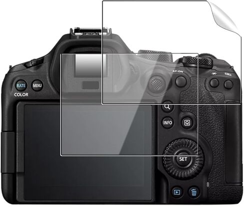 واقي شاشة Canon EOS R6 Mark III - عبوتان من فيلم PET للعرض، صلابة 6H، مضاد للخدش، وضوح عالي الدقة، خالي من الفقاعات، مقاوم لبصمات الأصابع in Kuwait