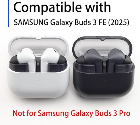 أطراف أذن بديلة من السيليكون لسماعات الأذن اللاسلكية Samsung Galaxy Buds 3 FE (2025)، وليس لـ Galaxy Buds 3 Pro، 6 أزواج (أسود، متنوعة S/M/L) in Kuwait