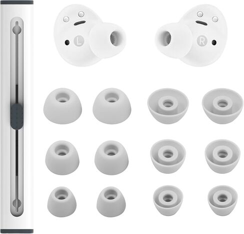 6 أزواج من رؤوس الأذن السيليكون البديلة لسماعات Samsung Galaxy Buds 2 Pro، مقاس S/M/L 3 أطراف أذن للبراعم تناسب الحافظة المتوافقة مع Galaxy Buds 2 Pro (جرافيت) in Kuwait