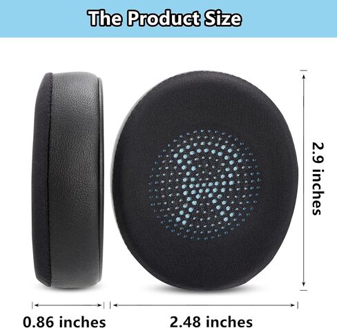 استبدال وسائد الأذن من جل التبريد Evolve2 65 متوافق مع Jabra Evolve2 65/65MS/65UC، Evolve2 40/40UC/40MS/40USB، Elite 45h سماعات رأس لاسلكية على الأذن وسائد من نسيج الحرير الجليدي باللون الأسود in Kuwait