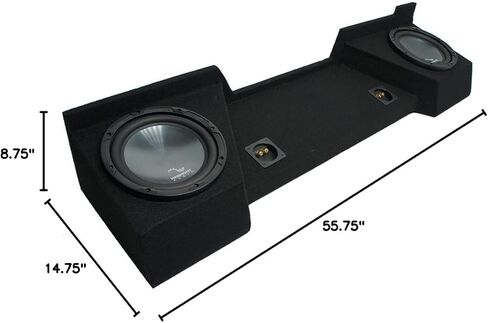 حاوية صندوق فرعي مزدوج مقاس 12 بوصة من Harmony Audio R124 متوافقة مع شاحنة الكابينة Chevy Silverado Ext 2007-2013 in Kuwait