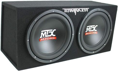 MTX 12 بوصة 1200 واط صوت السيارة ثنائي التحميل صندوق مضخم الصوت الضميمة وأزمة PowerDriveX 1000 واط 2 قناة حصرية الأزرق A / B مكبر صوت ستيريو للسيارة in Kuwait