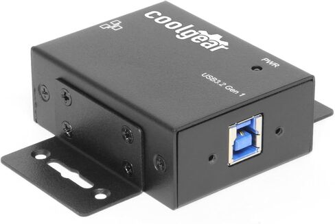 Coolgear Industrial USB-C to Ethernet Adapter - Gigabit Speed, Screw Lock Cable, Surge Protection, Industrial Grade for Factory, Kiosk & Field Use in Kuwait