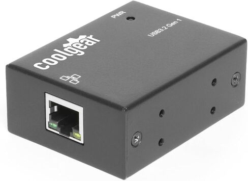 Coolgear Industrial USB-C to Ethernet Adapter - Gigabit Speed, Screw Lock Cable, Surge Protection, Industrial Grade for Factory, Kiosk & Field Use in Kuwait