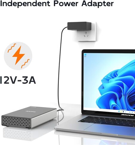 MAIWO Dual Bay Enclosure for M.2 NVMe SATA SSD and 2.5 3.5 inch SATA SSD HDD, External Hard Drive to USB C Adapter, 10Gbps 32TB Capacity【DO NOT Support Clone】 in Kuwait