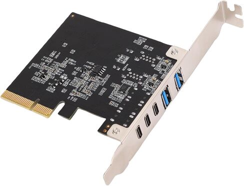 بطاقة PCIE USB 3.0 بطاقة توسيع نقل عالية السرعة لأجهزة الكمبيوتر المكتبية، محول PCI Express إلى 5 منافذ USB3.0 من النوع C لـ، in Kuwait