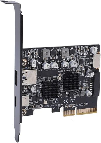 بطاقة توسيع PCI Express 3.0 USB ثابتة بسرعة 10 جيجابت في الثانية وحدة تحكم PCIE USB Hub للكمبيوتر المكتبي المتوافق مع USB3.2 Gen2 بسرعة 10 جيجابت في الثانية لنظام Wins Vista 7 in Kuwait