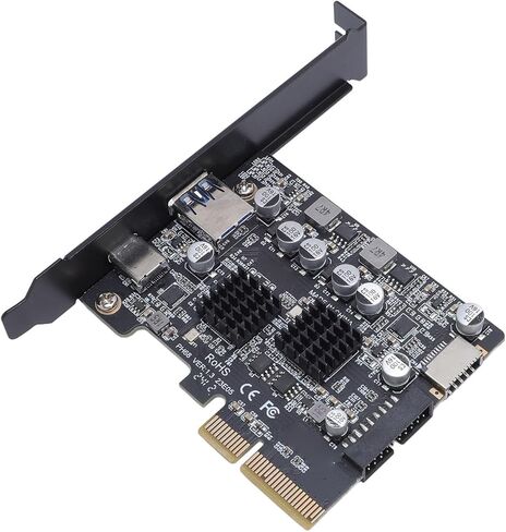 بطاقة توسيع PCI Express 3.0 USB ثابتة بسرعة 10 جيجابت في الثانية وحدة تحكم PCIE USB Hub للكمبيوتر المكتبي المتوافق مع USB3.2 Gen2 بسرعة 10 جيجابت في الثانية لنظام Wins Vista 7 in Kuwait