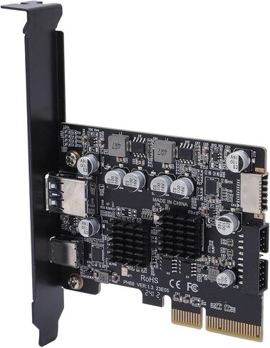 بطاقة توسيع PCI Express 3.0 USB ثابتة بسرعة 10 جيجابت في الثانية وحدة تحكم PCIE USB Hub للكمبيوتر المكتبي المتوافق مع USB3.2 Gen2 بسرعة 10 جيجابت في الثانية لنظام Wins Vista 7 in Kuwait
