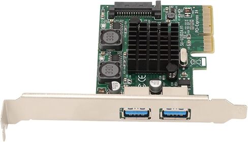 SUNGOOYUE USB3.2 Expansion Card, 2 Ports 10Gbps High Speed with ASM3142 Chip and Independent Power Management, for PCIE X4 X8 X16 in Kuwait