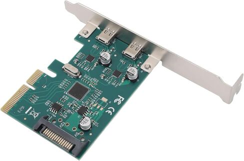 بطاقة محول SUNGOOYUE PCIe إلى النوع C، بطاقة توسيع USB 3.1 عالية السرعة بسرعة 10 جيجابت في الثانية مع وحدة تحكم ASM1142، لأجهزة USB C in Kuwait