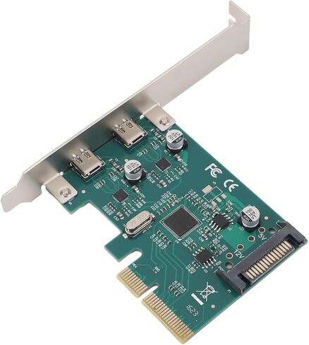 بطاقة محول SUNGOOYUE PCIe إلى النوع C، بطاقة توسيع USB 3.1 عالية السرعة بسرعة 10 جيجابت في الثانية مع وحدة تحكم ASM1142، لأجهزة USB C in Kuwait