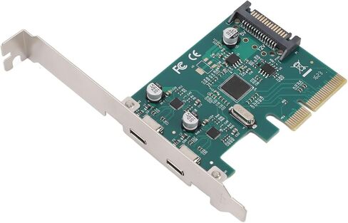 بطاقة محول SUNGOOYUE PCIe إلى النوع C، بطاقة توسيع USB 3.1 عالية السرعة بسرعة 10 جيجابت في الثانية مع وحدة تحكم ASM1142، لأجهزة USB C in Kuwait