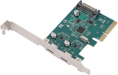 بطاقة محول SUNGOOYUE PCIe إلى النوع C، بطاقة توسيع USB 3.1 عالية السرعة بسرعة 10 جيجابت في الثانية مع وحدة تحكم ASM1142، لأجهزة USB C in Kuwait