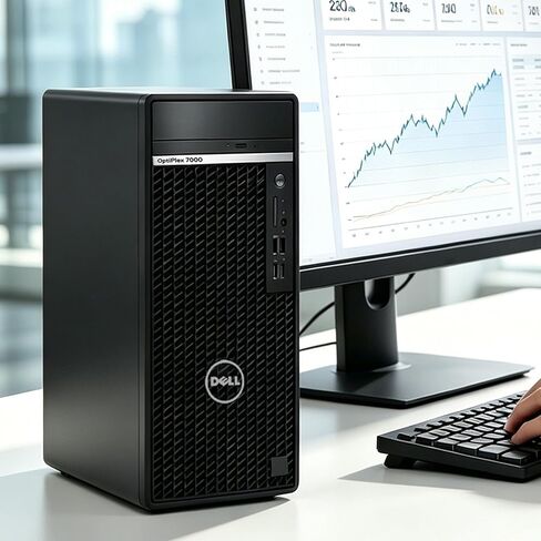 كمبيوتر مكتبي Dell OptiPlex 7000 Mini Tower، كمبيوتر مكتبي Intel Core i5-12600 Business MT، ذاكرة وصول عشوائي 16 جيجابايت، 512 جيجابايت SSD، منفذ عرض، لوحة مفاتيح وماوس، واي فاي، BT، Windows 11 Pro (متجدد) in Kuwait
