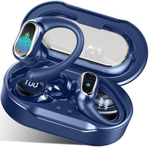 Wireless Earbuds, 2026 Bluetooth 5.4 Headphones Sport, 50Hrs HiFi Stereo Deep Bass Over-Ear buds with ENC Noise Cancelling Mic, IP7 Waterproof & LED Display Earphones with Earhooks for Workout/Running in Saudi Arabia