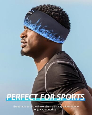 LC-dolida Sleep Headphones Bluetooth Headband,Wireless Headband Headphones with Thin HD Speakers,Soft Long Time Play Sports Headsets Perfect for Side Sleepers, Sport, Yoga, Travel in Kuwait