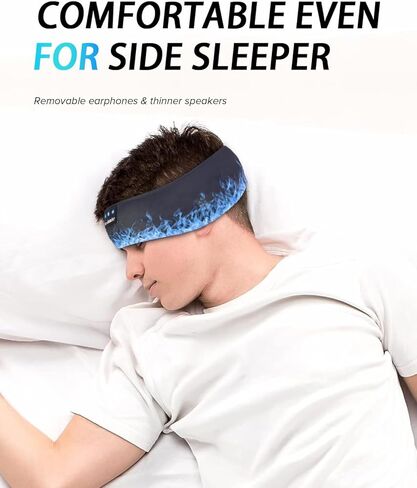 LC-dolida Sleep Headphones Bluetooth Headband,Wireless Headband Headphones with Thin HD Speakers,Soft Long Time Play Sports Headsets Perfect for Side Sleepers, Sport, Yoga, Travel in Kuwait