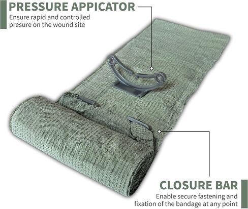 EAGLEYE- 6" Emergency Trauma Compression Bandage, Sterile Vacuum-Sealed, Elastic Pressure for Bleed Control, Suitable for First Aid, Military, and Outdoor IFAK Kits (2-Piece Set) in Saudi Arabia