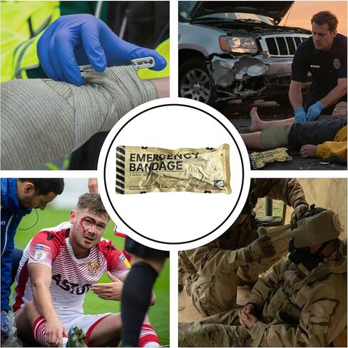 EAGLEYE- 6" Emergency Trauma Compression Bandage, Sterile Vacuum-Sealed, Elastic Pressure for Bleed Control, Suitable for First Aid, Military, and Outdoor IFAK Kits (2-Piece Set) in Saudi Arabia