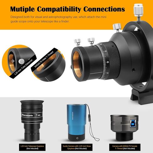 Astromania Deluxe Finderscope Guide Scope Mount - حزمة مع - 60 مم FMC نطاق دليل Finder Compact in Kuwait