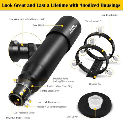 Astromania Deluxe Finderscope Guide Scope Mount - حزمة مع - نطاق دليل مطور 70 مم FMC in Kuwait