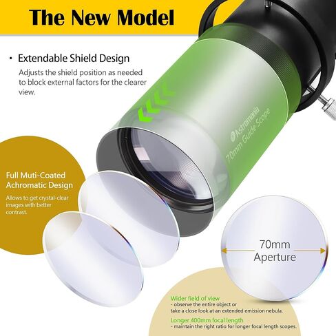 Astromania Deluxe Finderscope Guide Scope Mount - حزمة مع - نطاق دليل مطور 70 مم FMC in Kuwait