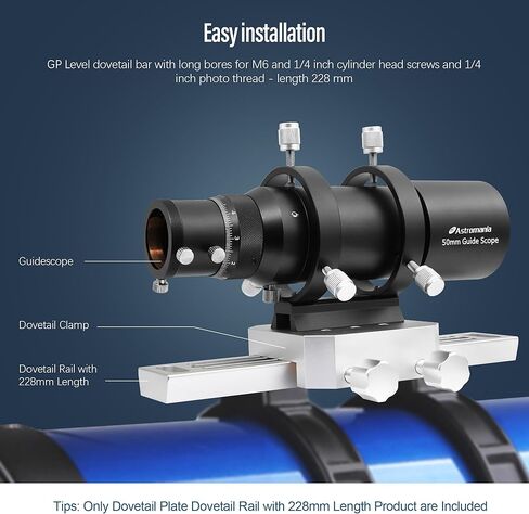 Astromania Deluxe Finderscope Guide Scope Mount - حزمة مع - لوحة تثبيت متوافقة 228 مم in Kuwait