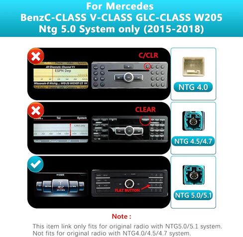 ترقية شاشة لمس QLED مقاس 12.8 بوصة لسيارة Mercedes Benz C GLA W205 X253 C300 (2015-2018) NTG 5.0/5.1 - Linux مستقر سريع، Wireless CarPlay/Android Auto، 2400x900 HD، سبائك الزنك in Kuwait