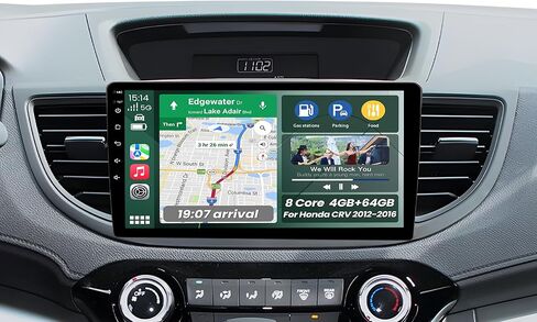 راديو سيارة 8Core 4GB+64GB لسيارة Honda CRV 2012 2013 2014 2015 2016، ستيريو سيارة بشاشة تعمل باللمس 10 بوصة IPS مع Carplay لاسلكي/Android Auto، DSP، بلوتوث، كاميرا احتياطية، نظام تحديد المواقع المدمج، 5G WiFi، راديو FM in Kuwait