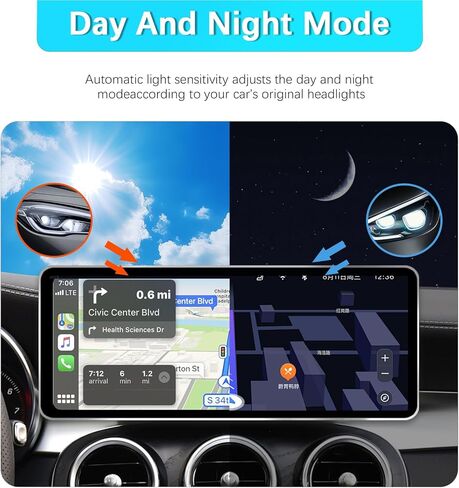 ترقية شاشة لمس QLED مقاس 12.8 بوصة لسيارة Mercedes Benz C GLA W205 X253 C300 (2015-2018) NTG 5.0/5.1 - Linux مستقر سريع، Wireless CarPlay/Android Auto، 2400x900 HD، سبائك الزنك in Kuwait