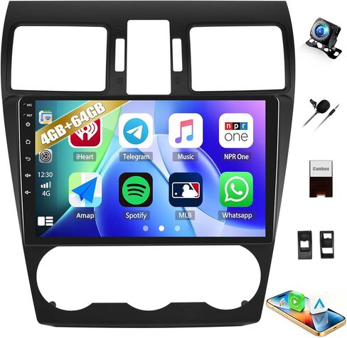 4G+64G Android 15 Car Stereo for Subaru Forester WRX Impreza XV 2013 2014 2015 with Wireless Apple Carplay Android Auto, 9 Inch Touchscreen Car Radio with Bluetooth 5.0 GPS WiFi FM Backup Camera in Kuwait