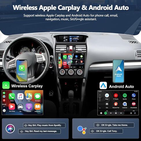 4G+64G Android 15 Car Stereo for Subaru Forester WRX Impreza XV 2013 2014 2015 with Wireless Apple Carplay Android Auto, 9 Inch Touchscreen Car Radio with Bluetooth 5.0 GPS WiFi FM Backup Camera in Kuwait