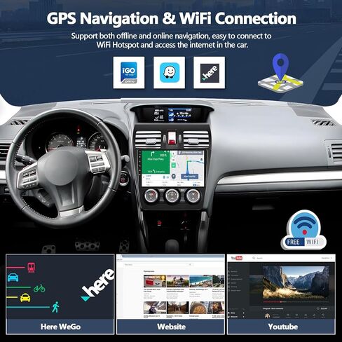 4G+64G Android 15 Car Stereo for Subaru Forester WRX Impreza XV 2013 2014 2015 with Wireless Apple Carplay Android Auto, 9 Inch Touchscreen Car Radio with Bluetooth 5.0 GPS WiFi FM Backup Camera in Kuwait