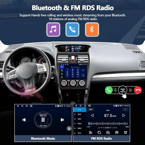 4G+64G Android 15 Car Stereo for Subaru Forester WRX Impreza XV 2013 2014 2015 with Wireless Apple Carplay Android Auto, 9 Inch Touchscreen Car Radio with Bluetooth 5.0 GPS WiFi FM Backup Camera in Kuwait