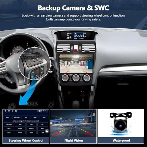 4G+64G Android 15 Car Stereo for Subaru Forester WRX Impreza XV 2013 2014 2015 with Wireless Apple Carplay Android Auto, 9 Inch Touchscreen Car Radio with Bluetooth 5.0 GPS WiFi FM Backup Camera in Kuwait