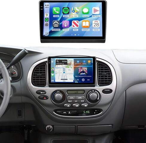 ستيريو راديو السيارة 4G+64G لسيارة Toyota Sequoia 2005-2007 (يدعم نظام J-B-L)، شاشة لمس 9 بوصة HD داخل الخلية/5 جيجا هرتز WiFi/Android 15/Wireless CarPlay/Android Auto/GPS/5.0 بلوتوث/كاميرا احتياطية AHD in Kuwait