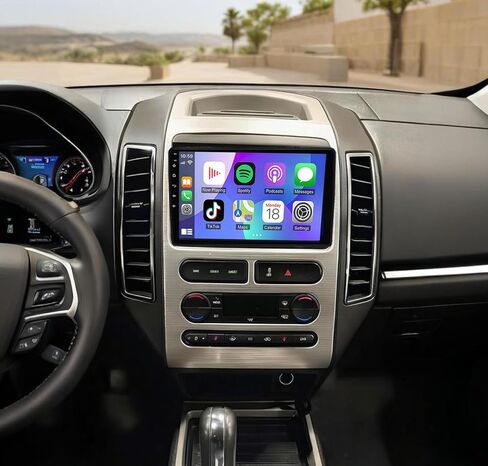 راديو ستيريو للسيارة Ford Edge 2007 2008 2009 2010، شاشة لمس 10 بوصة تدعم Carplay اللاسلكي وAndroid Auto، بلوتوث/التحكم الصوتي/GPS/WiFi/كاميرا احتياطية/SWC/راديو FM-2+32G in Kuwait