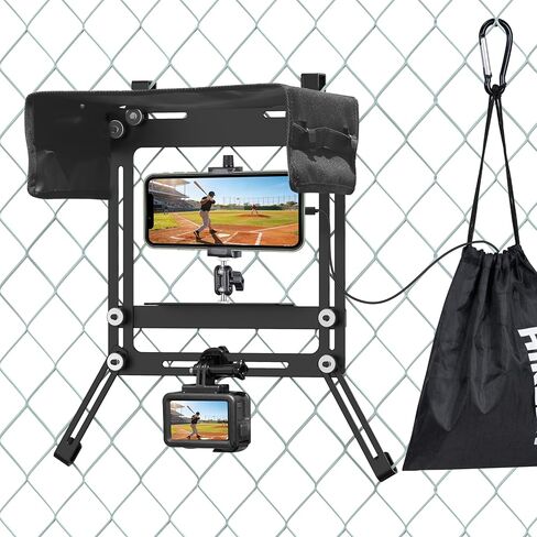 Hikeen Game Changer Mounting Kit,Cell Phone Fence Mount for Recording Baseball Softball &Tennis,Gamechanger Streaming Kit,Fence Phone Holder with Shade & Power Pocket for iPhone Gopro and Camera Mevo in Kuwait