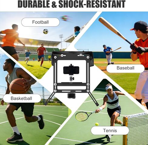 Hikeen Game Changer Mounting Kit,Cell Phone Fence Mount for Recording Baseball Softball &Tennis,Gamechanger Streaming Kit,Fence Phone Holder with Shade & Power Pocket for iPhone Gopro and Camera Mevo in Kuwait