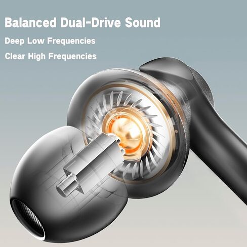 Wired Headphones Balance Powerful Bass & HD Audio Noise-cancelling Earbuds Wired Immersive Bass,(Four drive)Bass Boost In ear Earphones Universal 3.5mm & USB C Plug with Mic ENC Noise reduction calls in Kuwait