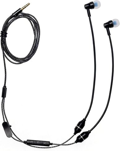Air Tube Headphones with 3.5mm Jack, EMF Blocking Earphones, Anti-Radiation Headsets with Ear Hooks, Radiation Free Earbuds, Comfortable & Safe Stereo Sound. (Black) in Saudi Arabia