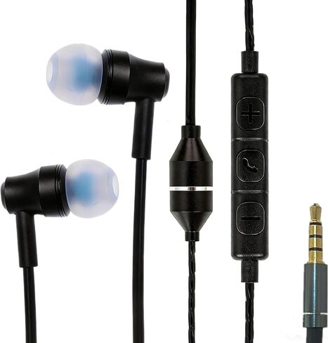 Air Tube Headphones with 3.5mm Jack, EMF Blocking Earphones, Anti-Radiation Headsets with Ear Hooks, Radiation Free Earbuds, Comfortable & Safe Stereo Sound. (Black) in Saudi Arabia