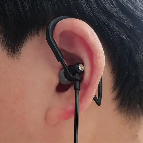 Air Tube Headphones with 3.5mm Jack, EMF Blocking Earphones, Anti-Radiation Headsets with Ear Hooks, Radiation Free Earbuds, Comfortable & Safe Stereo Sound. (Black) in Saudi Arabia