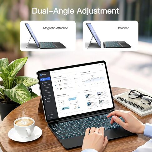Surface Pro 12 Keyboard (2025), Wireless Keyboard for Microsoft Surface Pro 12 with Backlit Keys, Multi-Touch Trackpad, Ultra-Slim & Lightweight Magnetic Surface Keyboard with Auto Wake/Sleep in Kuwait