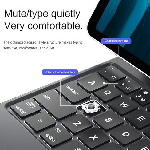 حافظة لوحة مفاتيح لجهاز Samsung Galaxy Tab A11+/ A11 Plus 11 بوصة 2025 (SM-X230/X235/X236) 2025، لوحة مفاتيح على الطراز السحري مع لوحة تتبع متعددة اللمس - حافظة مغناطيسية عائمة in Kuwait