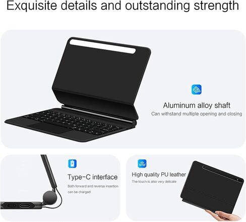 حافظة لوحة مفاتيح لجهاز Samsung Galaxy Tab A11+/ A11 Plus 11 بوصة 2025 (SM-X230/X235/X236) 2025، لوحة مفاتيح على الطراز السحري مع لوحة تتبع متعددة اللمس - حافظة مغناطيسية عائمة in Kuwait